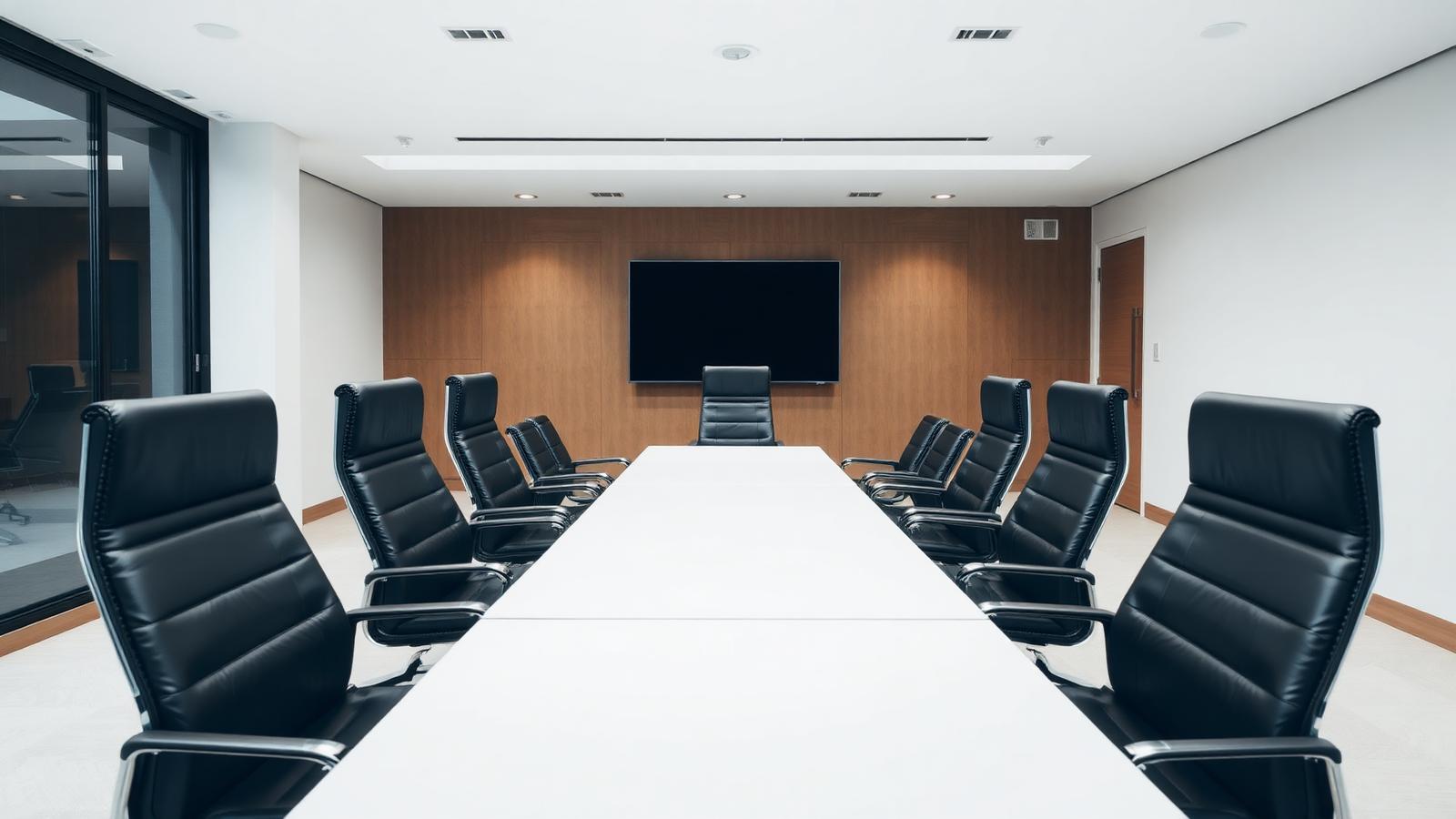 Modern minimalist conference room